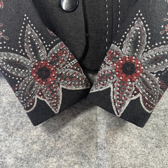 TARSIANI Wool Blend Whimsigoth Y2K Grunge Coat Jacket Made in Italy Size 40 - Picture 8 of 14